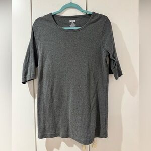 Duluth Gray Heather Scoop Neck Short Sleeve Tee